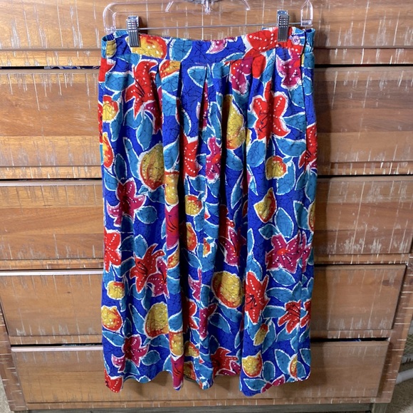 VTG Long Floral Skirt - Picture 1 of 5